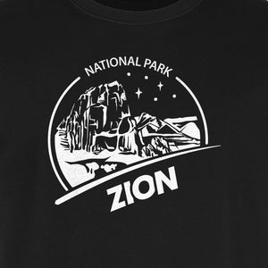 Zion National Park T-Shirt, Vintage Canyon Landscape Graphic for Hiking and Camping Trips