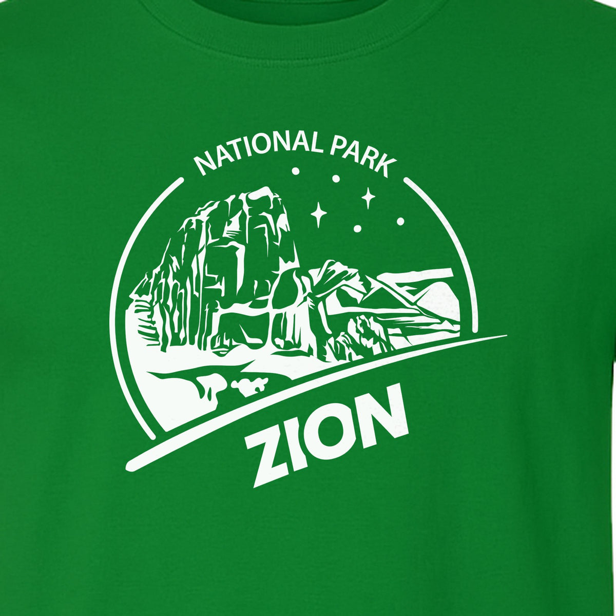 Zion National Park T-Shirt, Vintage Canyon Landscape Graphic for Hiking and Camping Trips