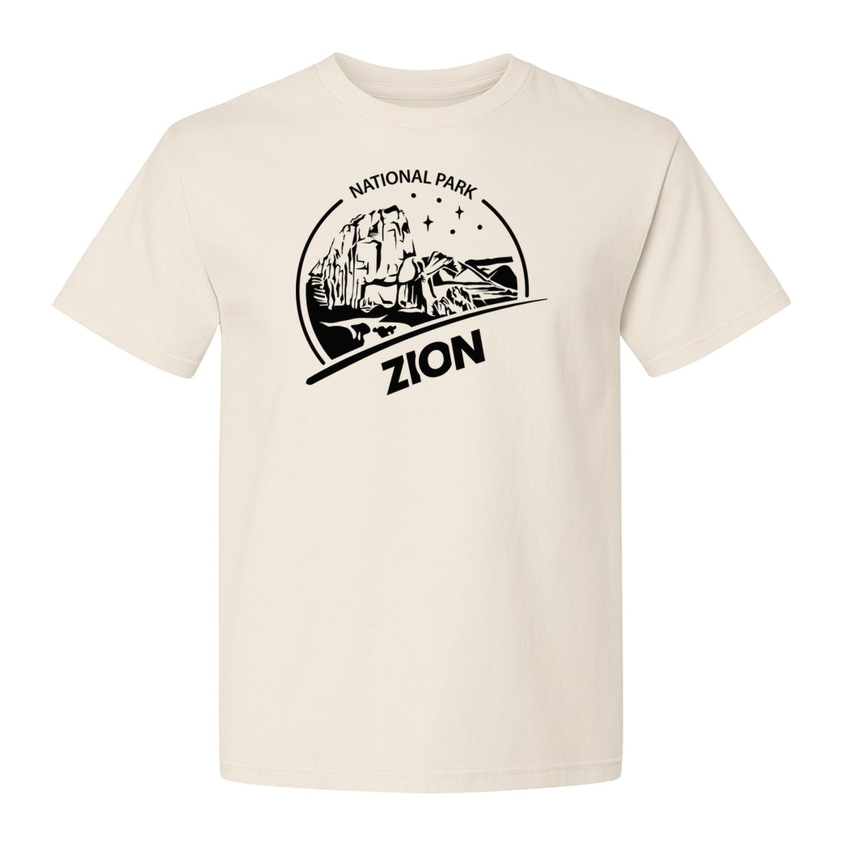 Zion National Park T-Shirt, Vintage Canyon Landscape Graphic for Hiking and Camping Trips