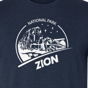 Zion National Park T-Shirt, Vintage Canyon Landscape Graphic for Hiking and Camping Trips