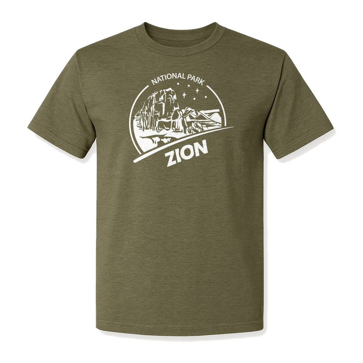 Zion National Park T-Shirt, Vintage Canyon Landscape Graphic for Hiking and Camping Trips