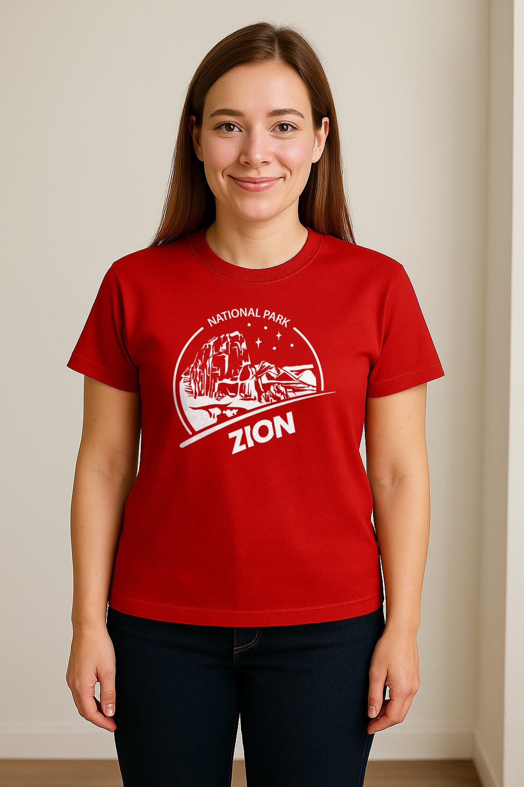 Zion National Park T-Shirt, Vintage Canyon Landscape Graphic for Hiking and Camping Trips