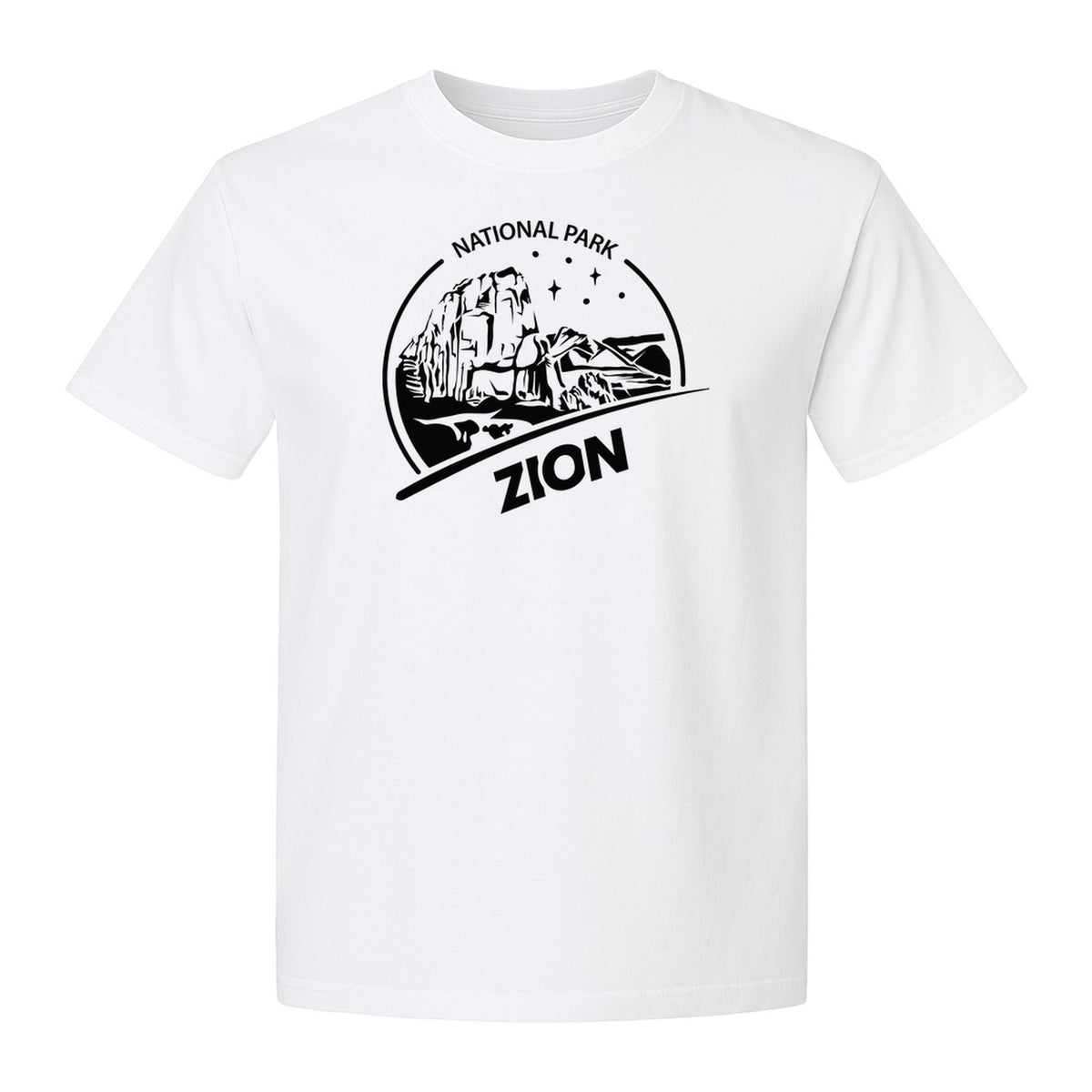 Zion National Park T-Shirt, Vintage Canyon Landscape Graphic for Hiking and Camping Trips
