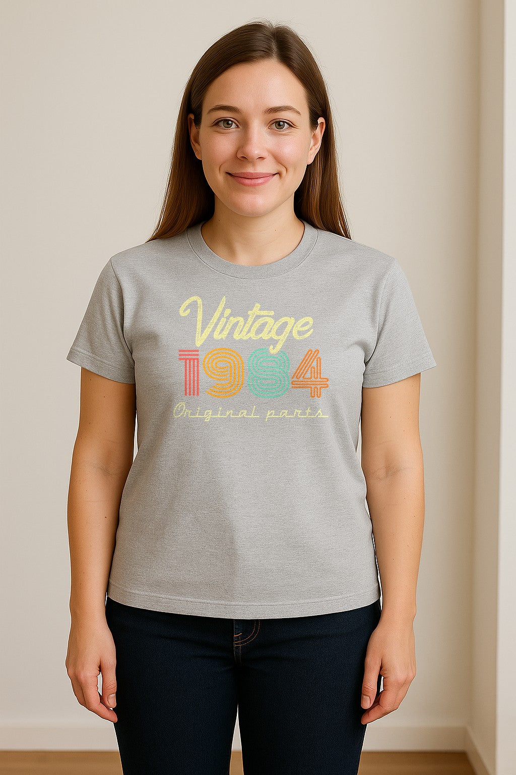 Birthday T-Shirt, Vintage 1984 Original Parts Retro Graphic for 42nd Celebrations