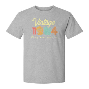 Birthday T-Shirt, Vintage 1984 Original Parts Retro Graphic for 42nd Celebrations