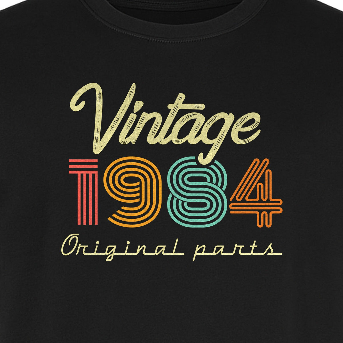 Birthday T-Shirt, Vintage 1984 Original Parts Retro Graphic for 42nd Celebrations