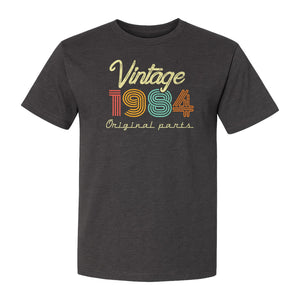 Birthday T-Shirt, Vintage 1984 Original Parts Retro Graphic for 42nd Celebrations