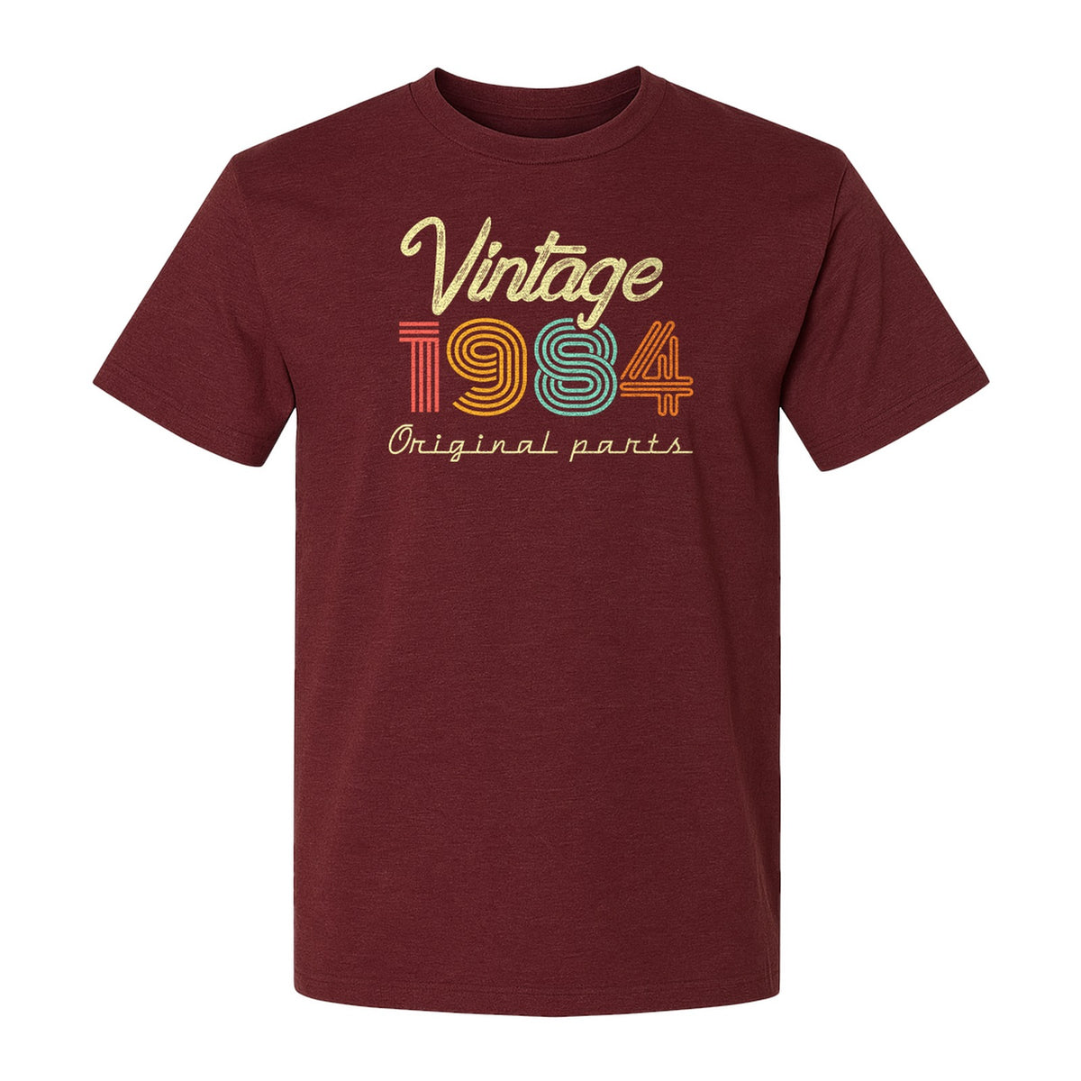 Birthday T-Shirt, Vintage 1984 Original Parts Retro Graphic for 42nd Celebrations