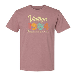 Birthday T-Shirt, Vintage 1984 Original Parts Retro Graphic for 42nd Celebrations