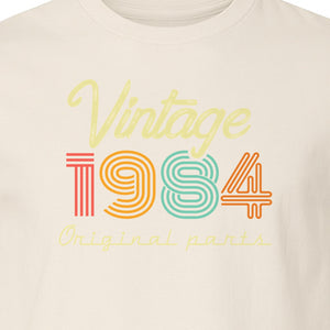 Birthday T-Shirt, Vintage 1984 Original Parts Retro Graphic for 42nd Celebrations