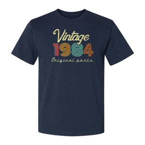 Birthday T-Shirt, Vintage 1984 Original Parts Retro Graphic for 42nd Celebrations