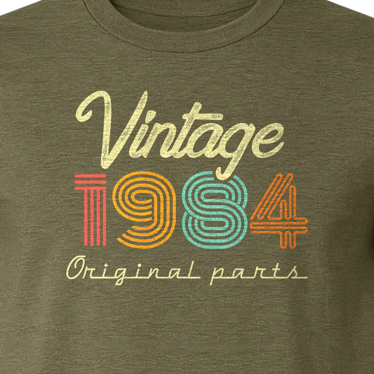 Birthday T-Shirt, Vintage 1984 Original Parts Retro Graphic for 42nd Celebrations
