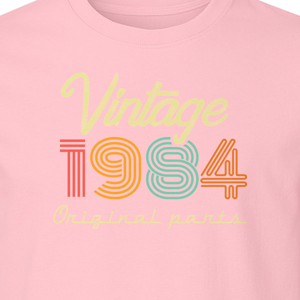 Birthday T-Shirt, Vintage 1984 Original Parts Retro Graphic for 42nd Celebrations