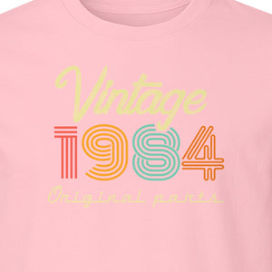 Birthday T-Shirt, Vintage 1984 Original Parts Retro Graphic for 42nd Celebrations
