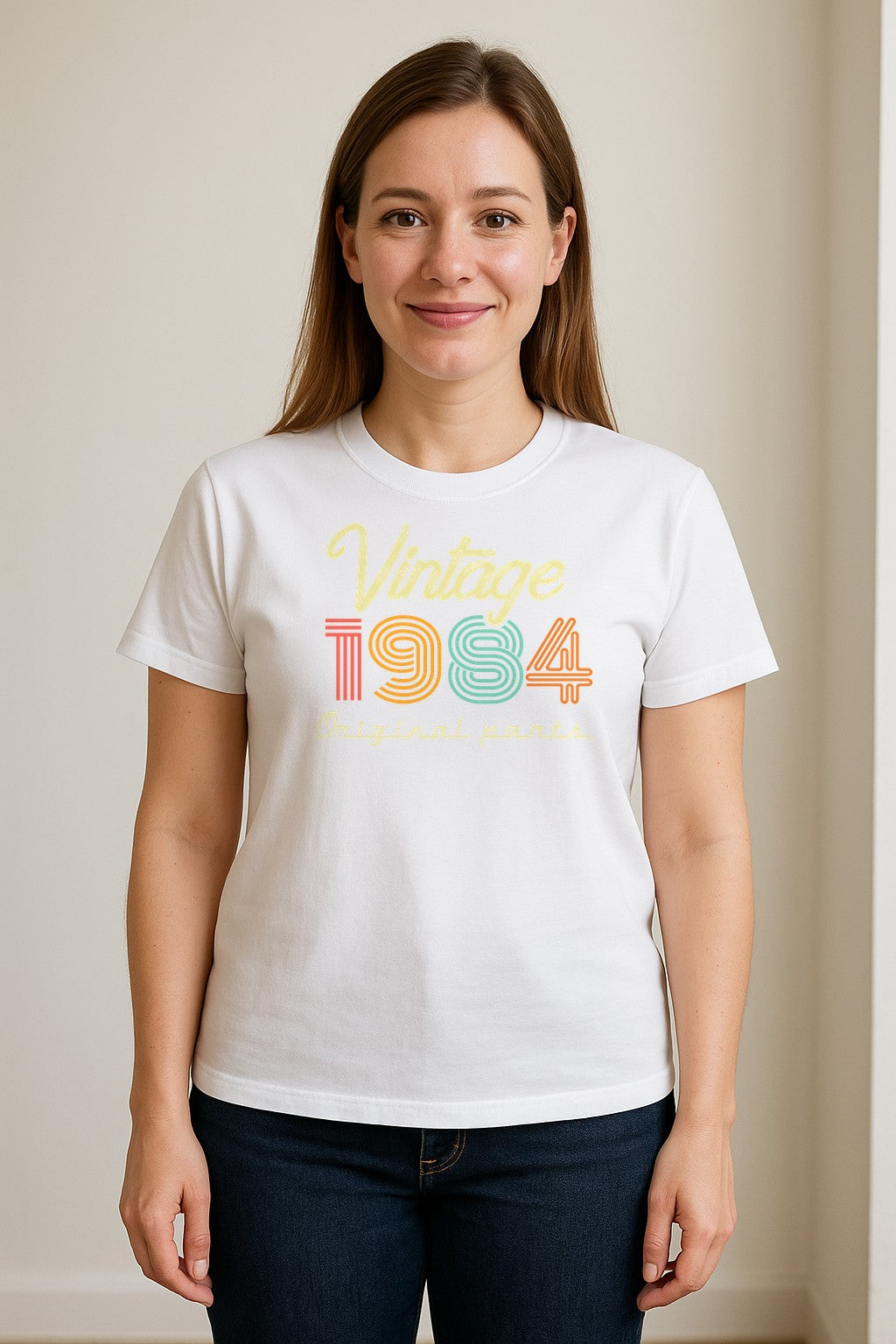 Birthday T-Shirt, Vintage 1984 Original Parts Retro Graphic for 42nd Celebrations