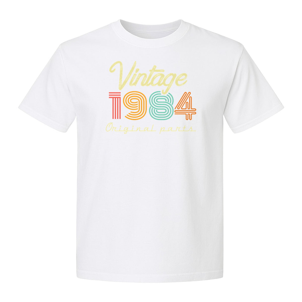 Birthday T-Shirt, Vintage 1984 Original Parts Retro Graphic for 42nd Celebrations