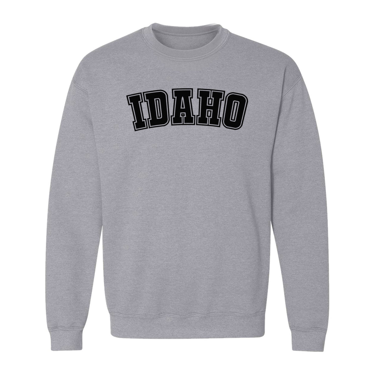 Idaho Sweatshirt, Collegiate Letter Gem State Graphic Crewneck for Men and Women