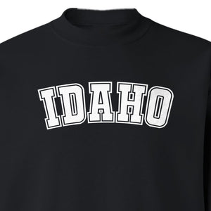 Idaho Sweatshirt, Collegiate Letter Gem State Graphic Crewneck for Men and Women