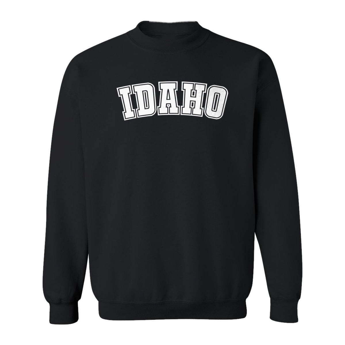 Idaho Sweatshirt, Collegiate Letter Gem State Graphic Crewneck for Men and Women