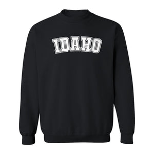 Idaho Sweatshirt, Collegiate Letter Gem State Graphic Crewneck for Men and Women