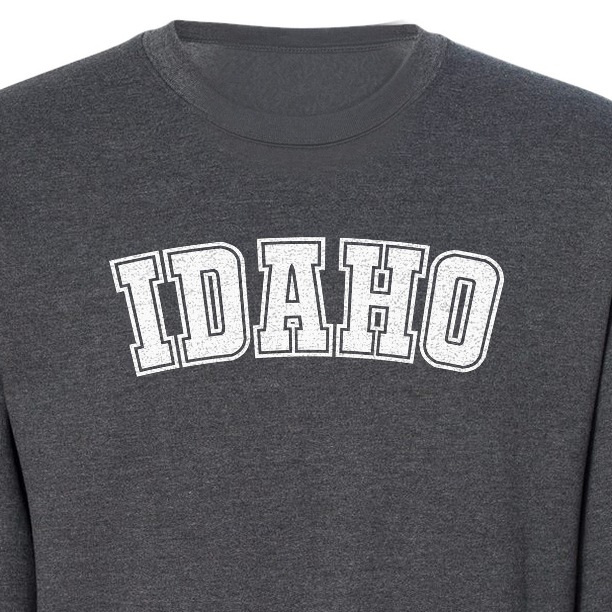 Idaho Sweatshirt, Collegiate Letter Gem State Graphic Crewneck for Men and Women