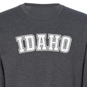Idaho Sweatshirt, Collegiate Letter Gem State Graphic Crewneck for Men and Women
