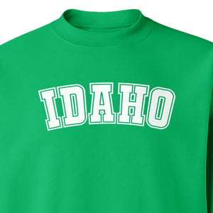 Idaho Sweatshirt, Collegiate Letter Gem State Graphic Crewneck for Men and Women