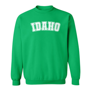 Idaho Sweatshirt, Collegiate Letter Gem State Graphic Crewneck for Men and Women