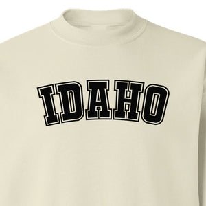 Idaho Sweatshirt, Collegiate Letter Gem State Graphic Crewneck for Men and Women
