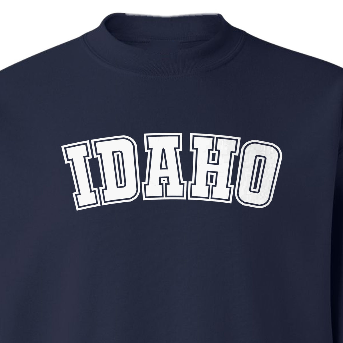 Idaho Sweatshirt, Collegiate Letter Gem State Graphic Crewneck for Men and Women