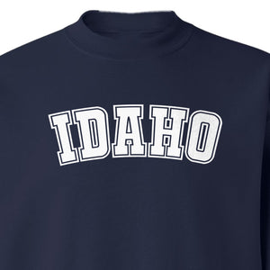 Idaho Sweatshirt, Collegiate Letter Gem State Graphic Crewneck for Men and Women