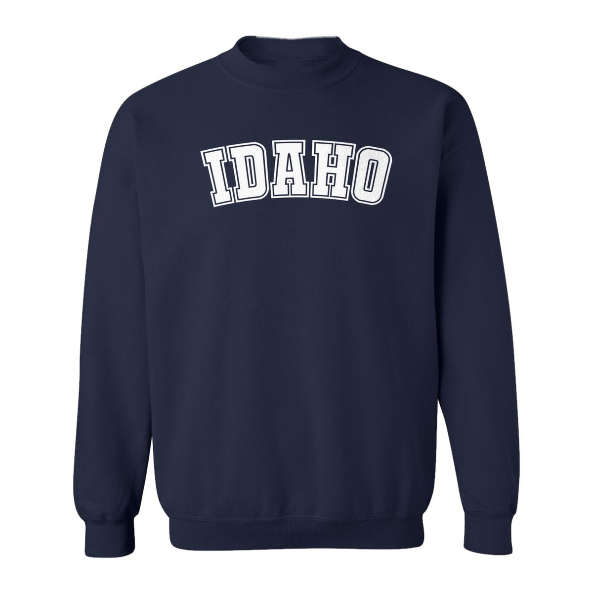 Idaho Sweatshirt, Collegiate Letter Gem State Graphic Crewneck for Men and Women