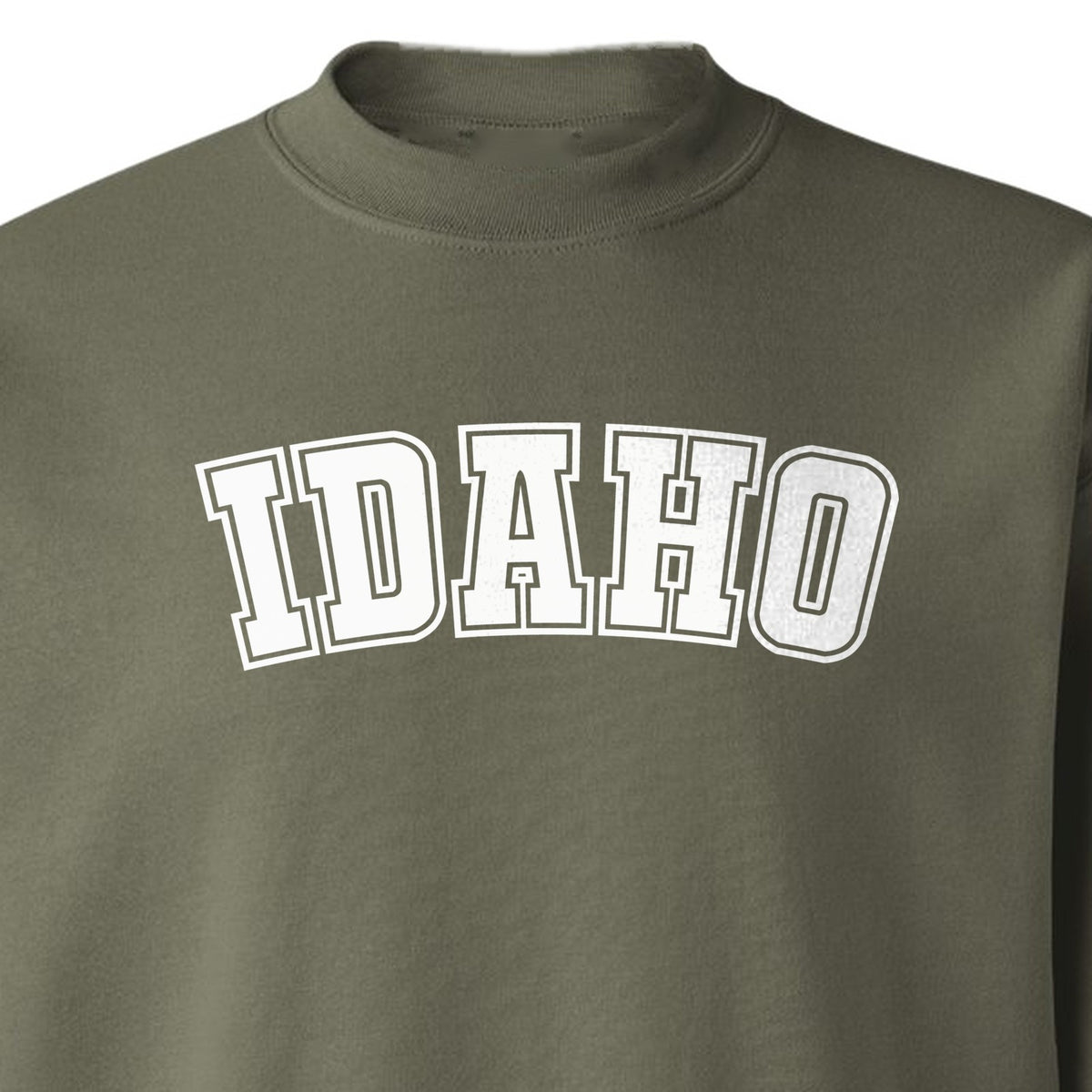 Idaho Sweatshirt, Collegiate Letter Gem State Graphic Crewneck for Men and Women
