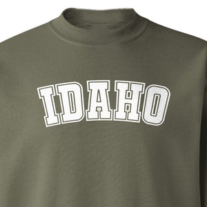 Idaho Sweatshirt, Collegiate Letter Gem State Graphic Crewneck for Men and Women