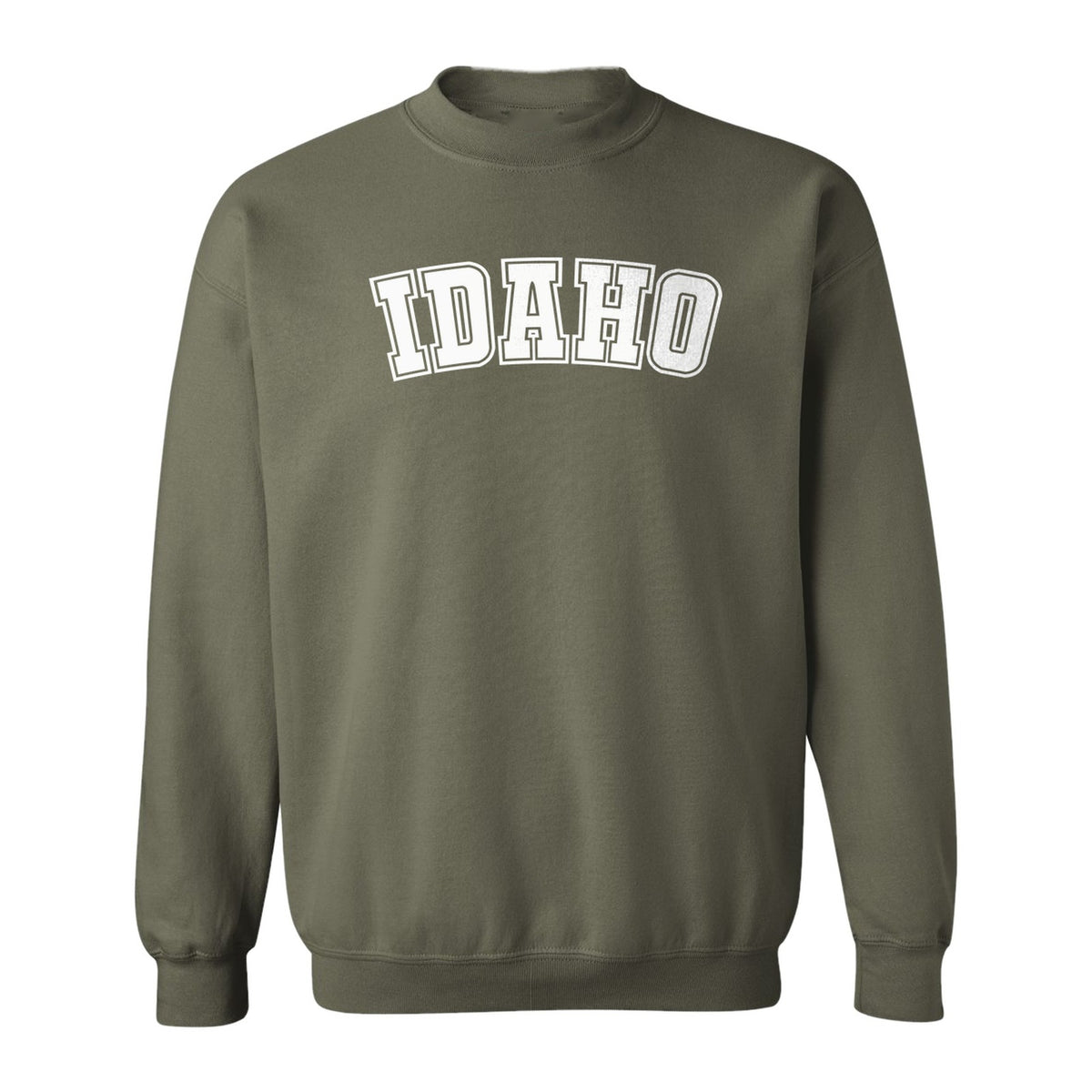 Idaho Sweatshirt, Collegiate Letter Gem State Graphic Crewneck for Men and Women
