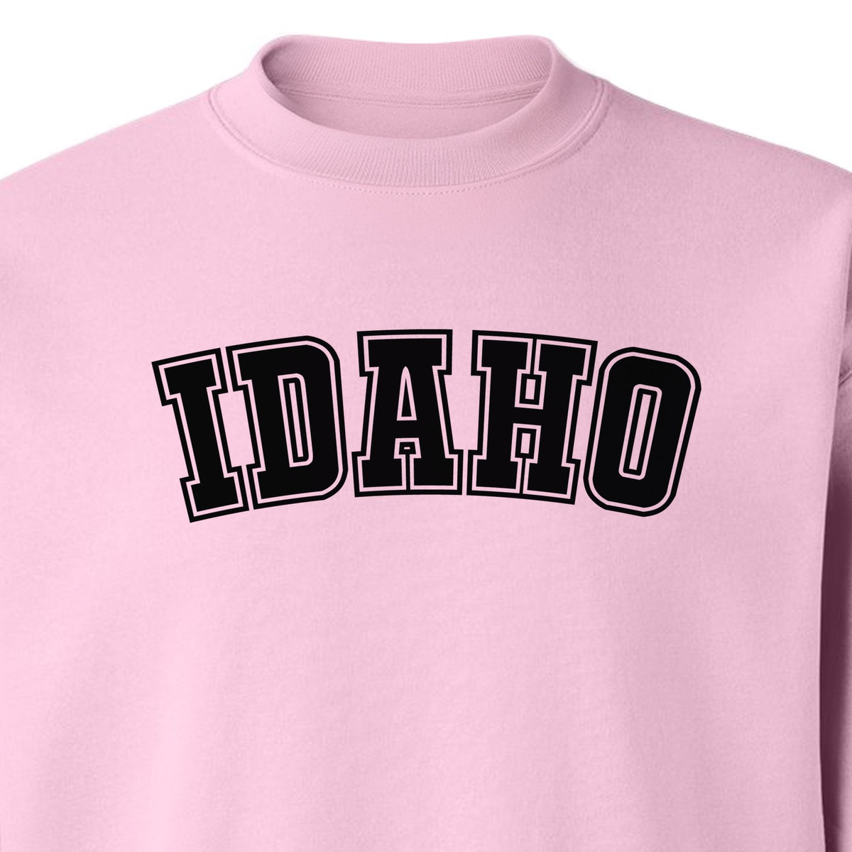 Idaho Sweatshirt, Collegiate Letter Gem State Graphic Crewneck for Men and Women