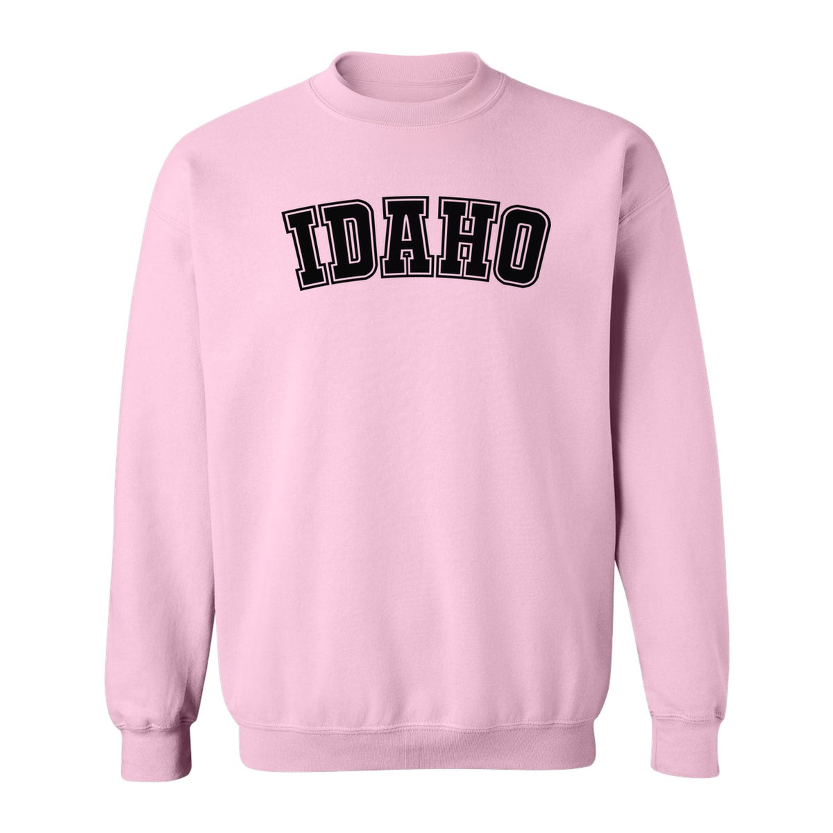 Idaho Sweatshirt, Collegiate Letter Gem State Graphic Crewneck for Men and Women