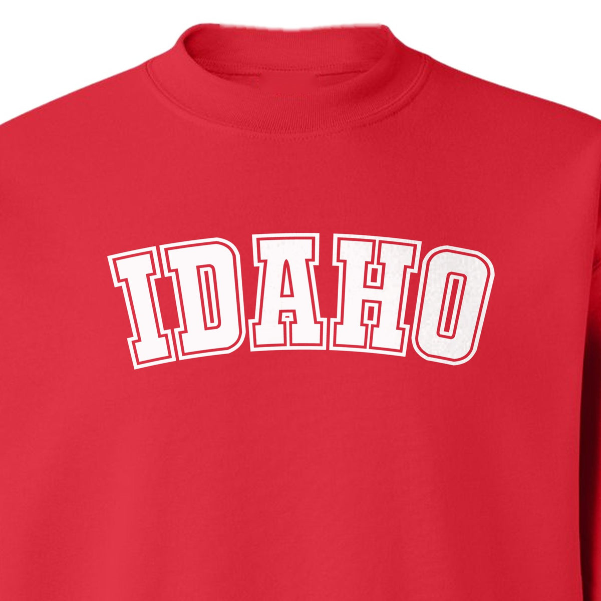 Idaho Sweatshirt, Collegiate Letter Gem State Graphic Crewneck for Men and Women