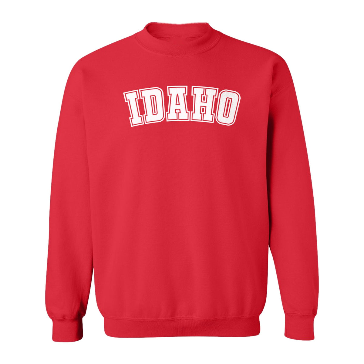 Idaho Sweatshirt, Collegiate Letter Gem State Graphic Crewneck for Men and Women