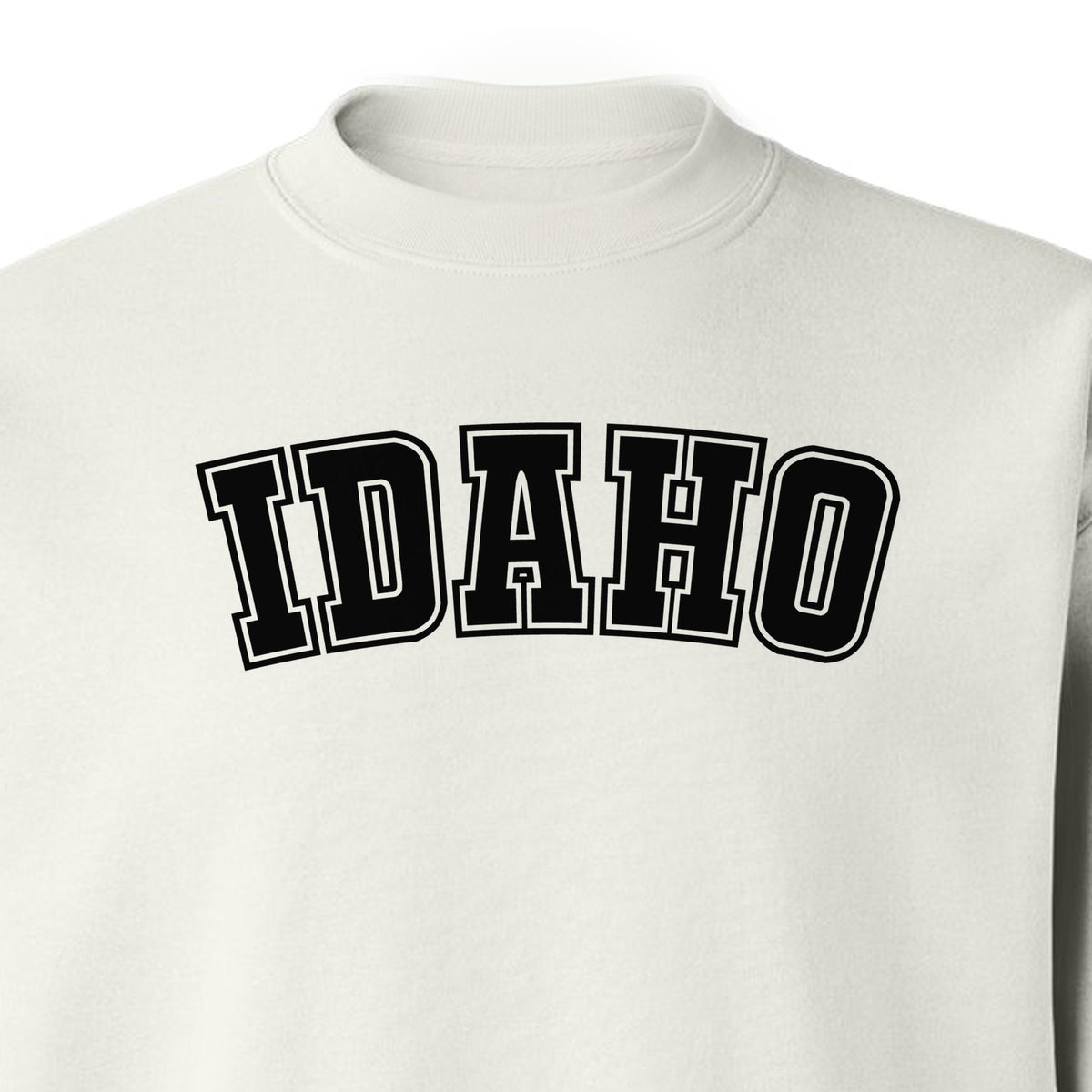 Idaho Sweatshirt, Collegiate Letter Gem State Graphic Crewneck for Men and Women