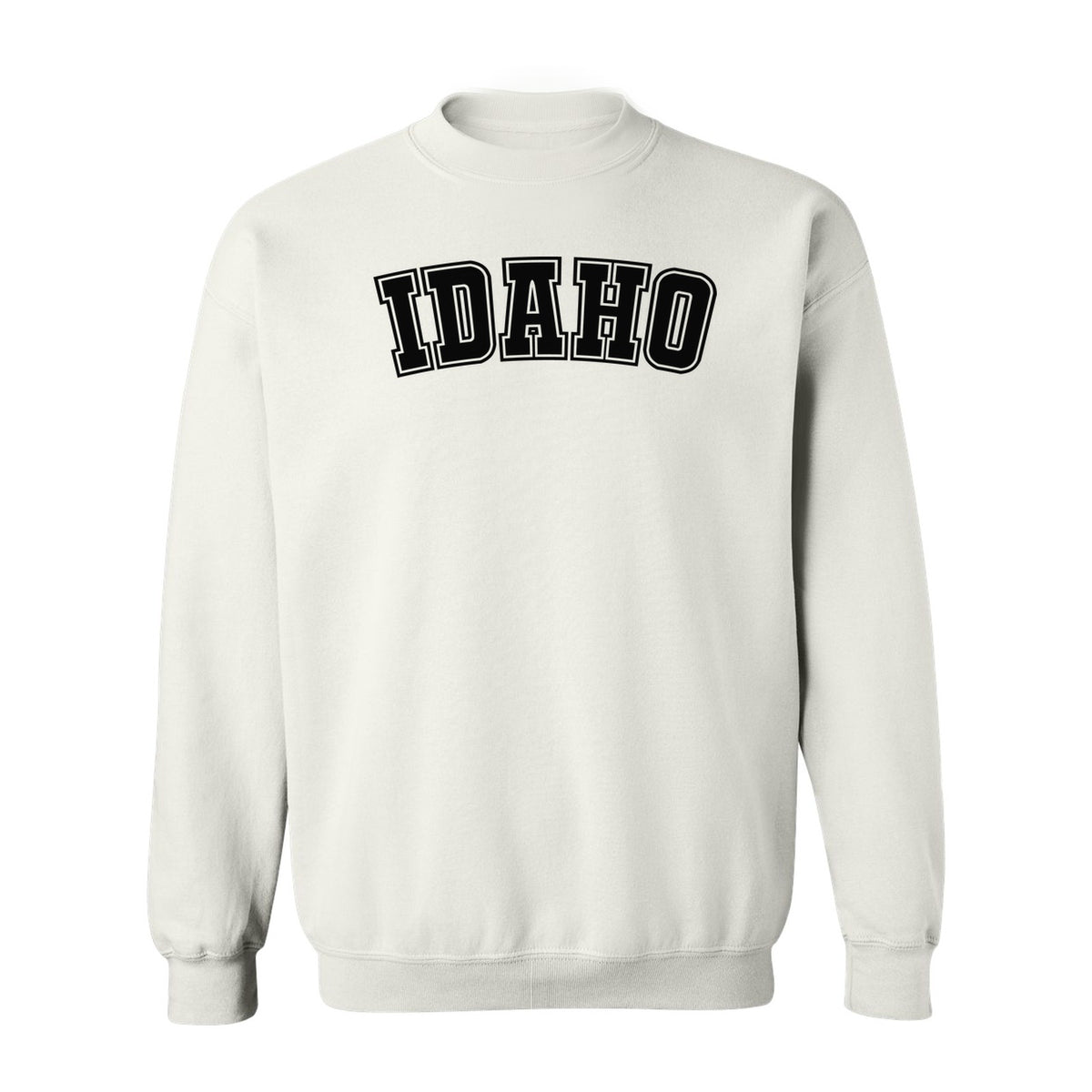 Idaho Sweatshirt, Collegiate Letter Gem State Graphic Crewneck for Men and Women