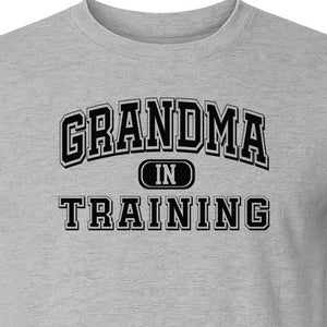 Grandma In Training T-Shirt, Varsity Lettering for Future Grandmothers and Baby Shower Gifts