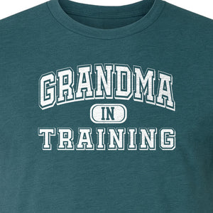 Grandma In Training T-Shirt, Varsity Lettering for Future Grandmothers and Baby Shower Gifts