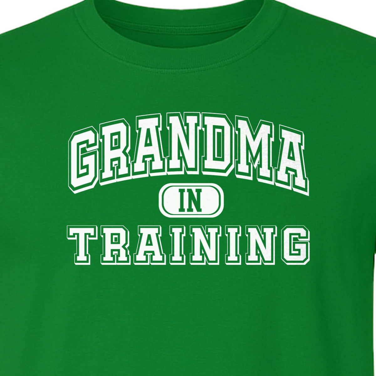 Grandma In Training T-Shirt, Varsity Lettering for Future Grandmothers and Baby Shower Gifts