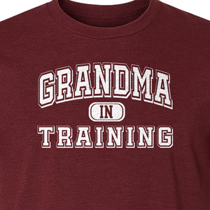 Grandma In Training T-Shirt, Varsity Lettering for Future Grandmothers and Baby Shower Gifts