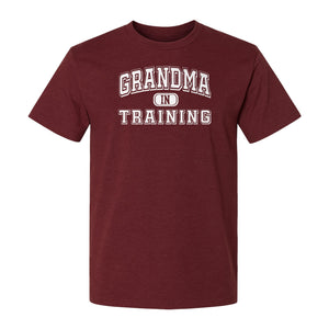 Grandma In Training T-Shirt, Varsity Lettering for Future Grandmothers and Baby Shower Gifts