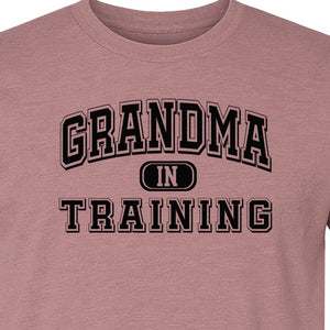 Grandma In Training T-Shirt, Varsity Lettering for Future Grandmothers and Baby Shower Gifts