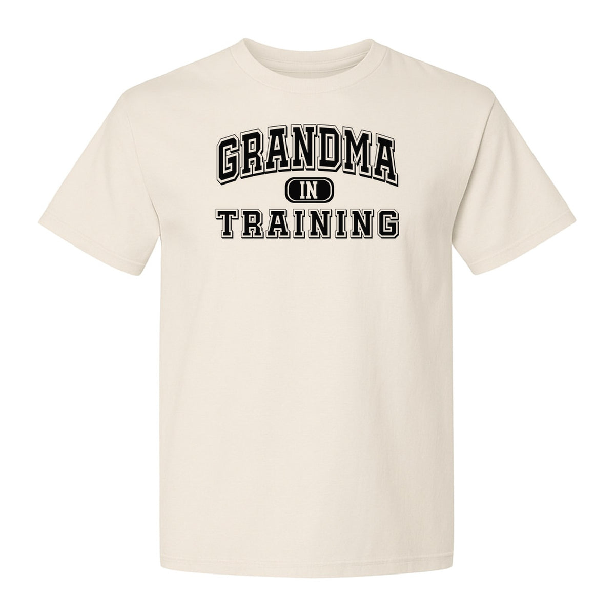 Grandma In Training T-Shirt, Varsity Lettering for Future Grandmothers and Baby Shower Gifts