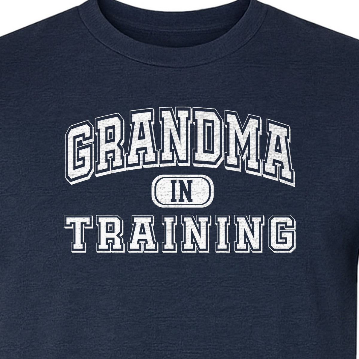 Grandma In Training T-Shirt, Varsity Lettering for Future Grandmothers and Baby Shower Gifts