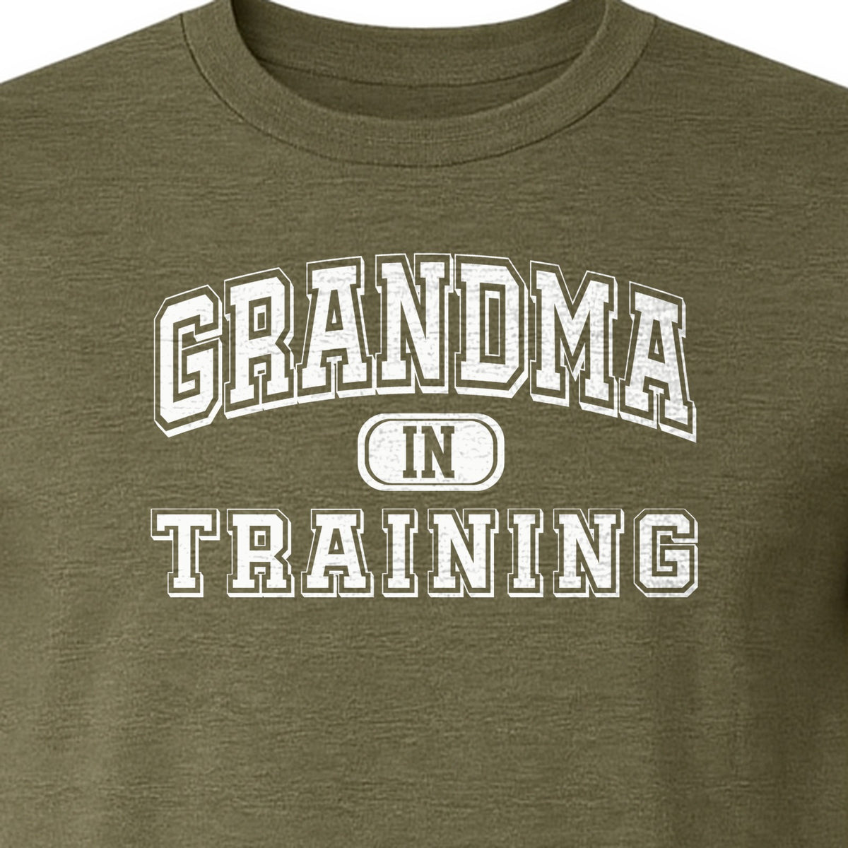 Grandma In Training T-Shirt, Varsity Lettering for Future Grandmothers and Baby Shower Gifts